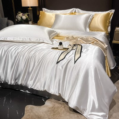 Bedding Set High-Count Silk Satin All-Season 4-Piece