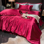 Bedding Set High-Count Silk Satin All-Season 4-Piece