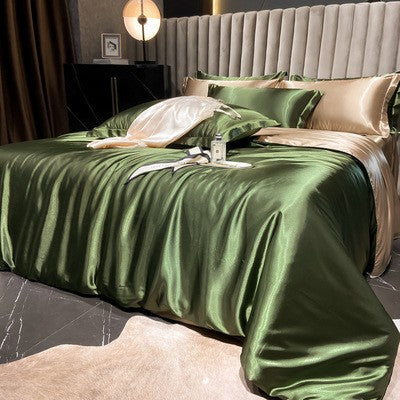 Bedding Set High-Count Silk Satin All-Season 4-Piece