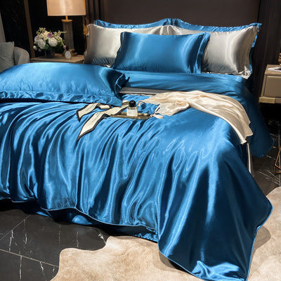 Bedding Set High-Count Silk Satin All-Season 4-Piece