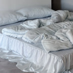 Bedding Set Integrated Bed Skirt Washed Tencel Satin