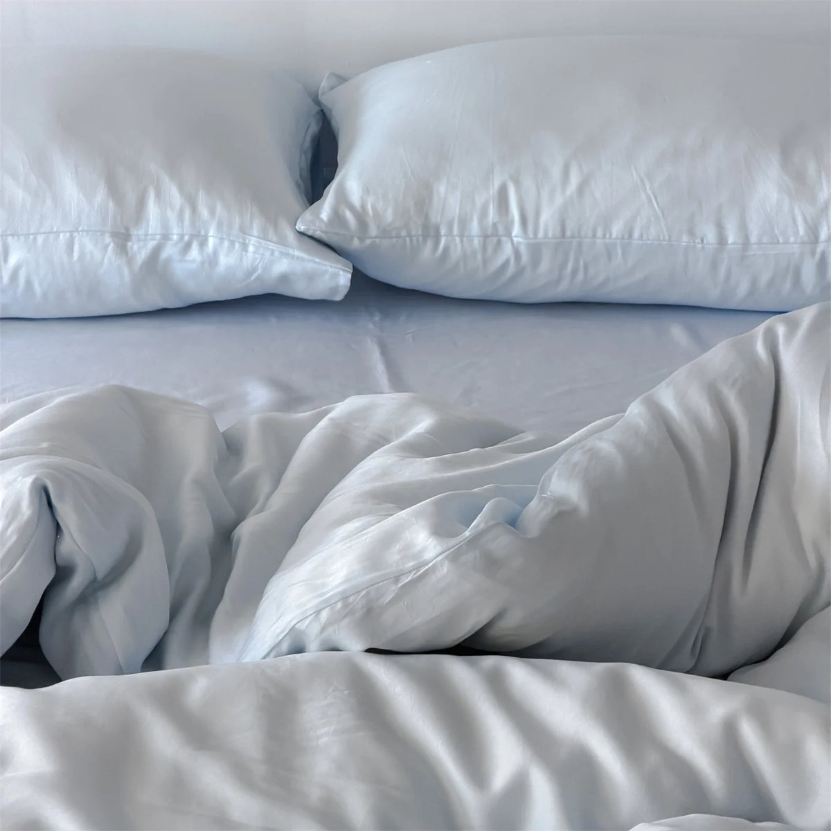 Bedding Set Integrated Bed Skirt Washed Tencel Satin