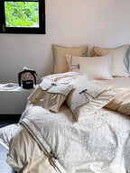 Bedding Set Jacquard Floral Ruffles & Piping