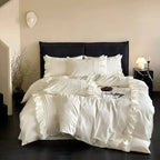 Bedding Set Jacquard Texture Ruffled Edge 4 Piece