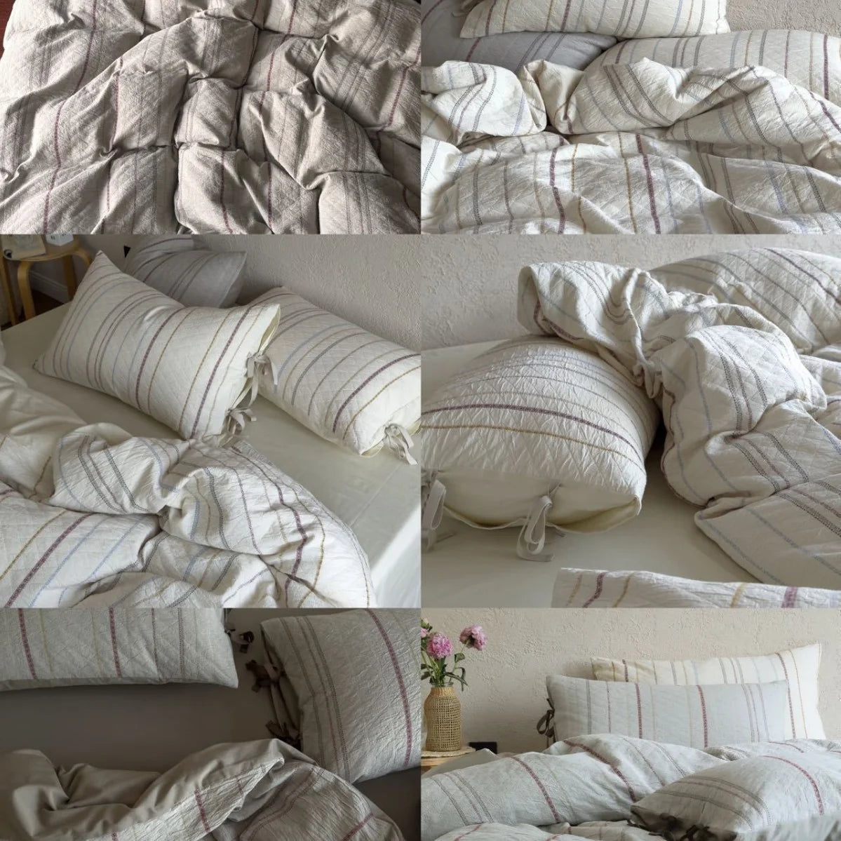 Bedding Set Linen-Cotton Reversible Stonewashed