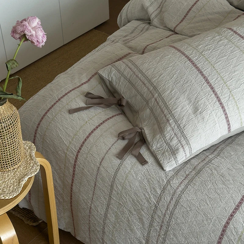 Bedding Set Linen-Cotton Reversible Stonewashed