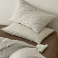 Bedding Set Linen-Cotton Striped Envelope Pillowcases