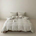 Bedding Set Linen-Cotton Striped Envelope Pillowcases