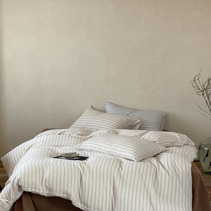 Bedding Set Linen-Look Breathable & Wrinkle-Resistant 4-Piece