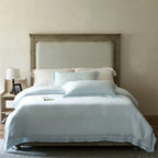 Bedding Set Linen-Look Cotton Breathable Piped Seams