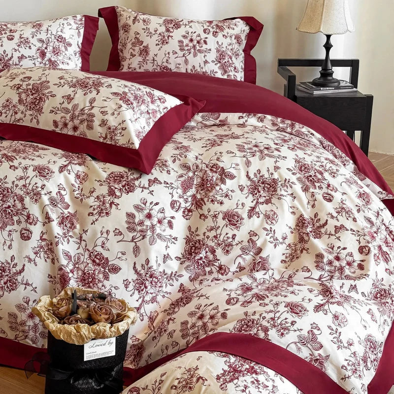 Bedding Set Long-Staple Cotton Embroidered 4-Piece