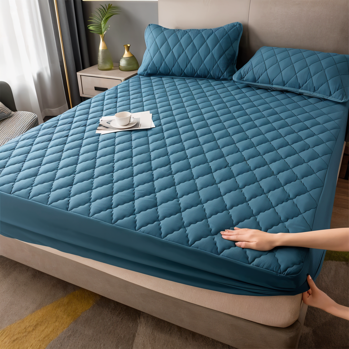 Bedding Set Moisture-Wicking Cotton-Poly Breathable Machine Washable