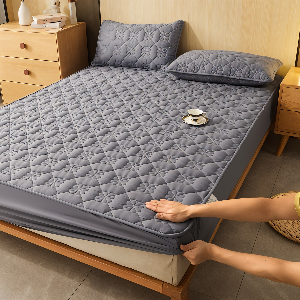 Bedding Set Moisture-Wicking Cotton-Poly Breathable Machine Washable