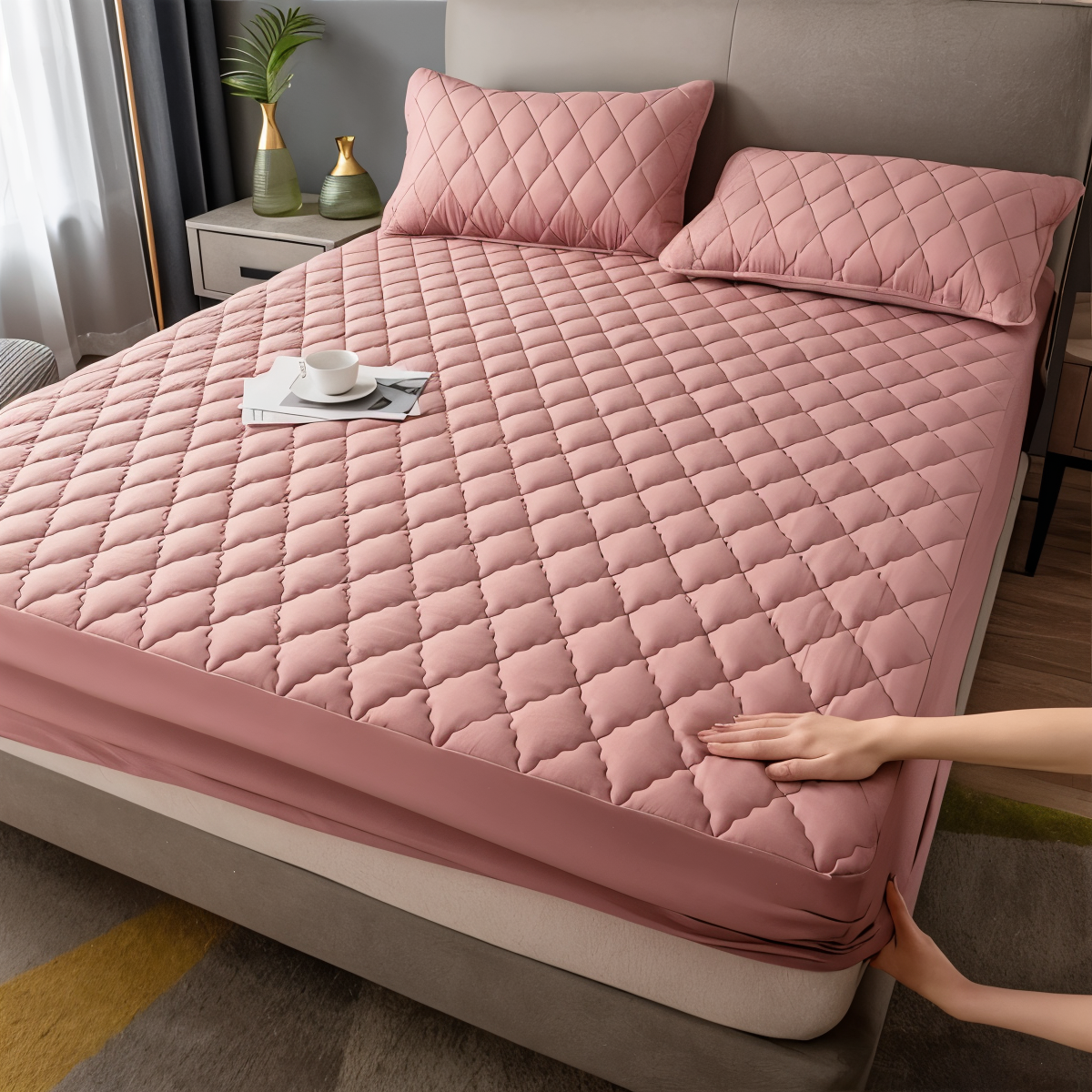 Bedding Set Moisture-Wicking Cotton-Poly Breathable Machine Washable