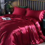 Bedding Set Mulberry Silk Hypoallergenic Cooling Includes 2 Pillowcases