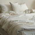 Bedding Set Organic Cotton-Linen Embroidered 4-Piece