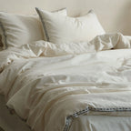 Bedding Set Organic Cotton-Linen Embroidered 4-Piece