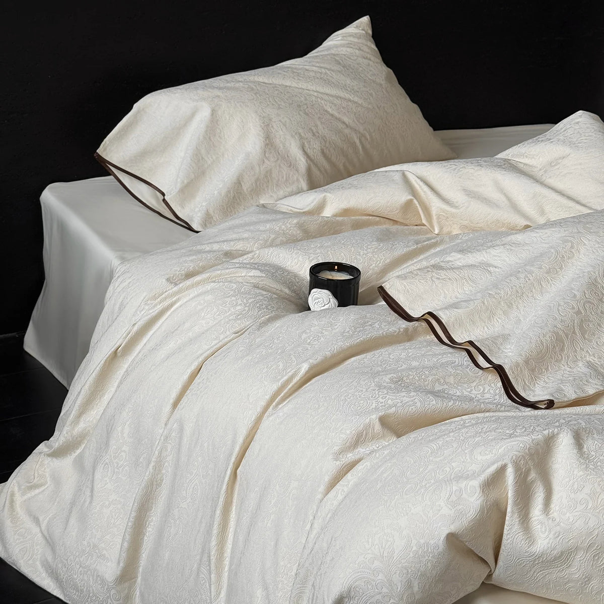 Bedding Set Paisley Jacquard Cotton Blend