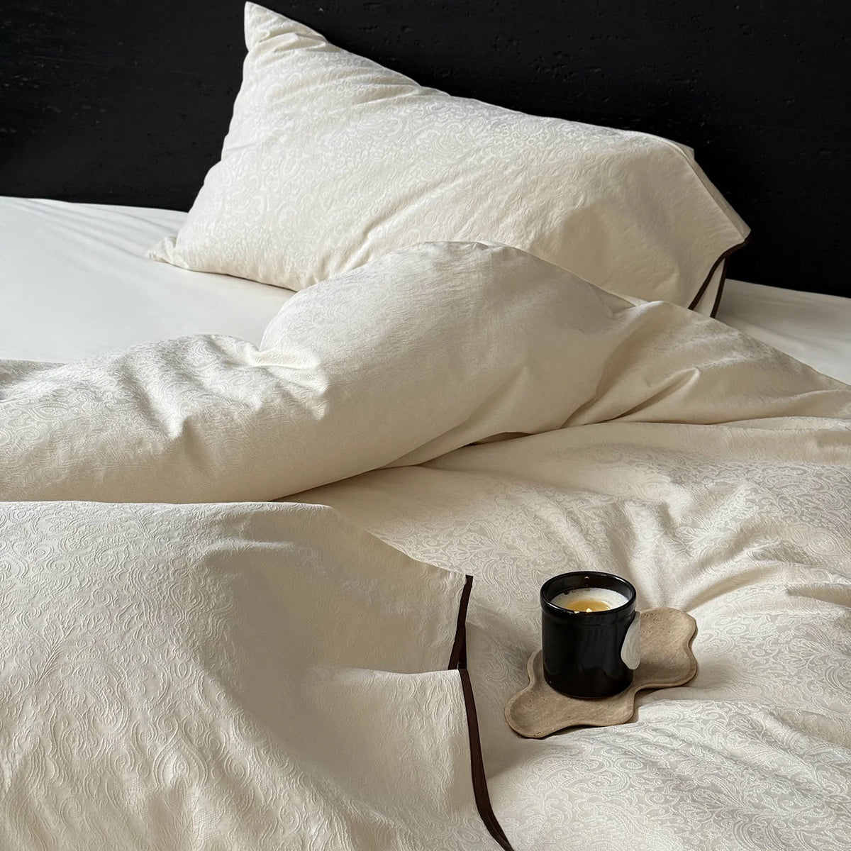 Bedding Set Paisley Jacquard Cotton Blend