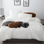 Bedding Set Plush Fleece Duvet Cover & 2 Pillowcases