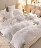 Bedding Set Plush Fleece Duvet Cover & 2 Pillowcases