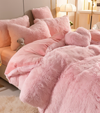 Bedding Set Plush Fleece Duvet Cover & 2 Pillowcases