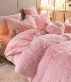 Bedding Set Plush Fleece Duvet Cover & 2 Pillowcases