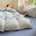Bedding Set Pre-Washed Microfiber 4-Piece Wrinkle-Resistant