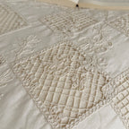 Bedding Set Quilted 100% Cotton Ruffled With Bed Skirt
