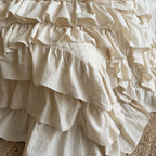 Bedding Set Quilted 100% Cotton Ruffled With Bed Skirt
