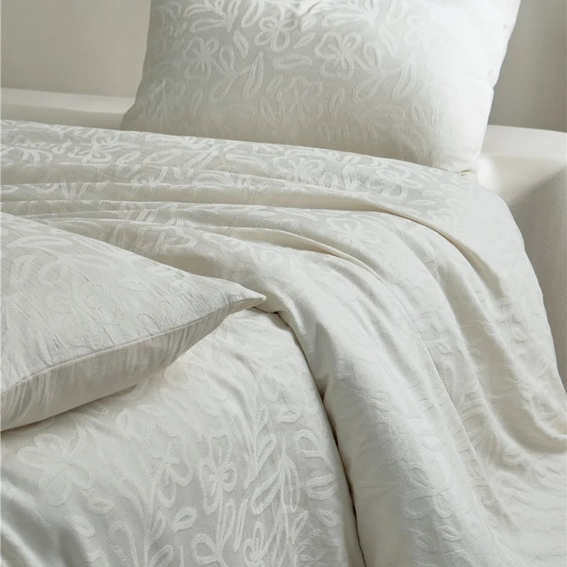 Bedding Set Quilted Cotton Jacquard Reversible