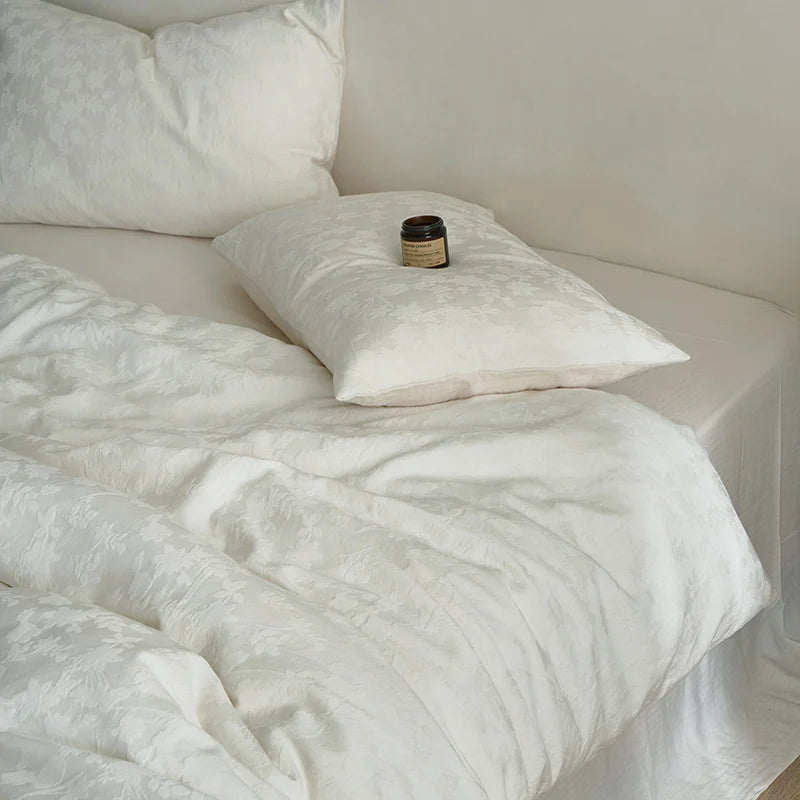 Bedding Set Quilted Cotton Jacquard Reversible