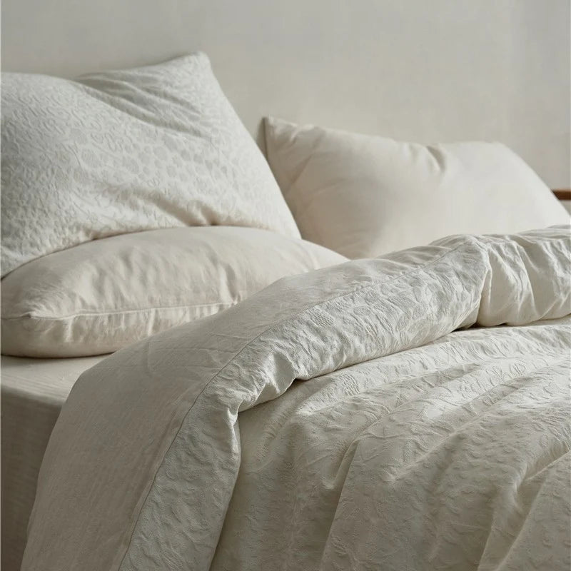 Bedding Set Quilted Cotton Jacquard Reversible