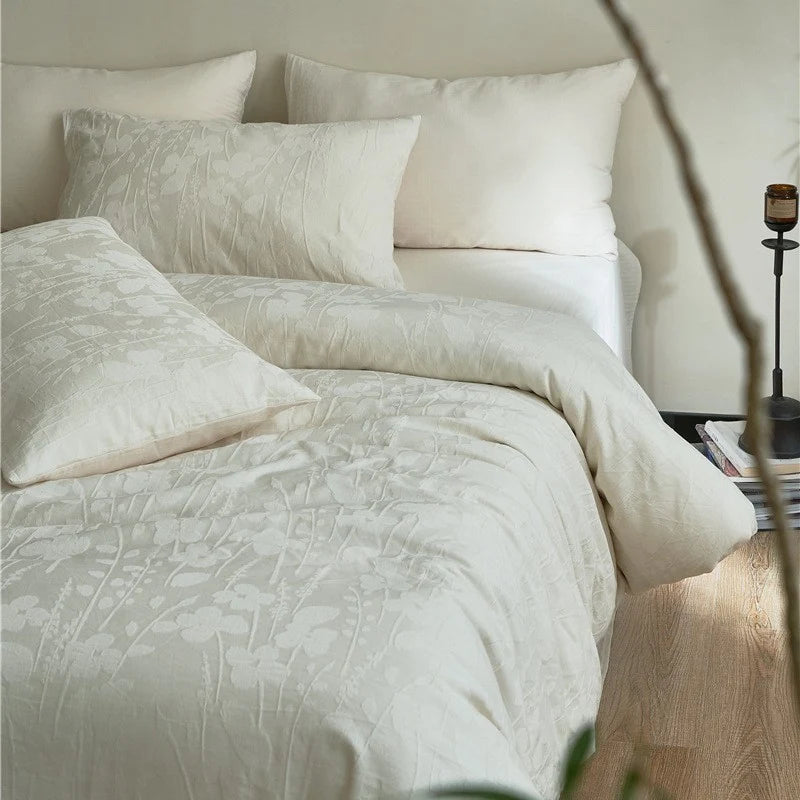 Bedding Set Quilted Cotton Jacquard Reversible