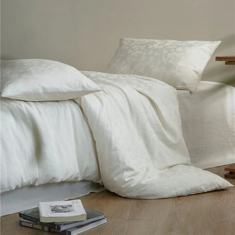 Bedding Set Quilted Cotton Jacquard Reversible