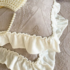 Bedding Set Quilted Jacquard Ruffle Trim