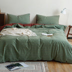 Bedding Set Reversible Breathable Cotton Blend Machine Washable
