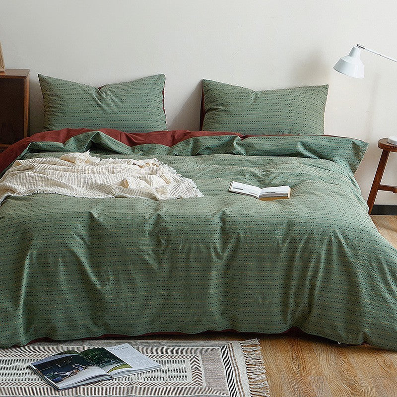 Bedding Set Reversible Breathable Cotton Blend Machine Washable