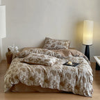 Bedding Set Reversible Breathable Cotton Hypoallergenic Set of 4