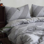 Bedding Set Reversible Cotton-Linen 4-Piece