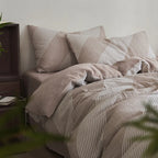 Bedding Set Reversible Cotton-Linen 4-Piece