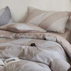 Bedding Set Reversible Cotton-Linen 4-Piece