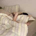 Bedding Set Reversible Cotton-Linen Fitted Sheet
