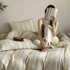 Bedding Set Reversible Cotton-Linen Fitted Sheet