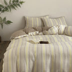 Bedding Set Reversible Cotton-Linen Fitted Sheet