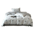 Bedding Set Reversible Cotton Satin 4 Piece