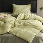 Bedding Set Reversible Cotton Satin Floral Jacquard
