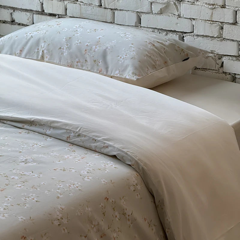 Bedding Set Reversible Cotton Satin Four Piece