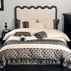 Bedding Set Reversible Cotton Satin Jacquard 4-Piece