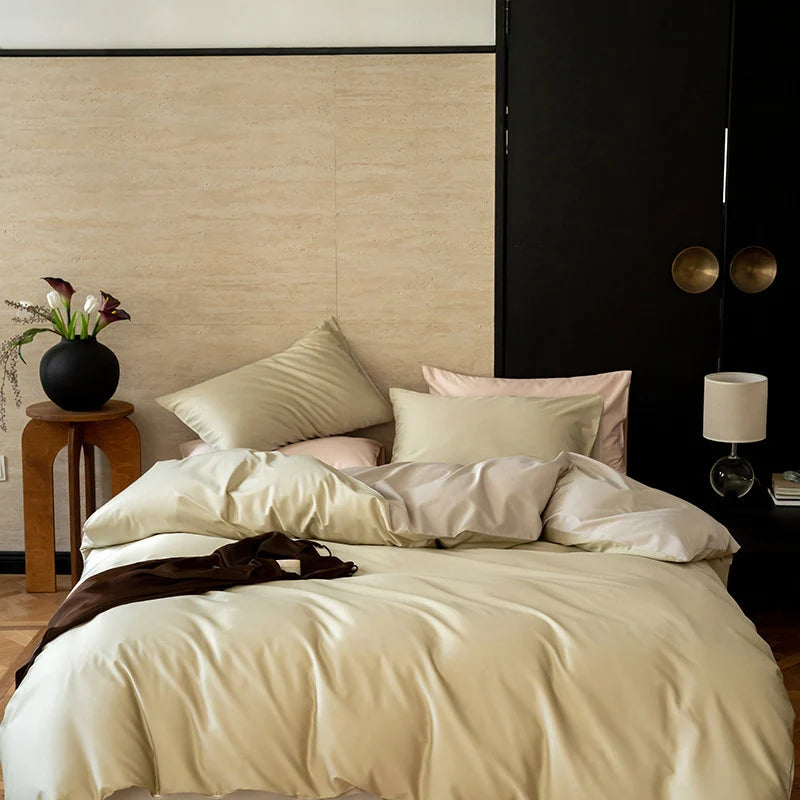 Bedding Set Reversible Satin Four Piece